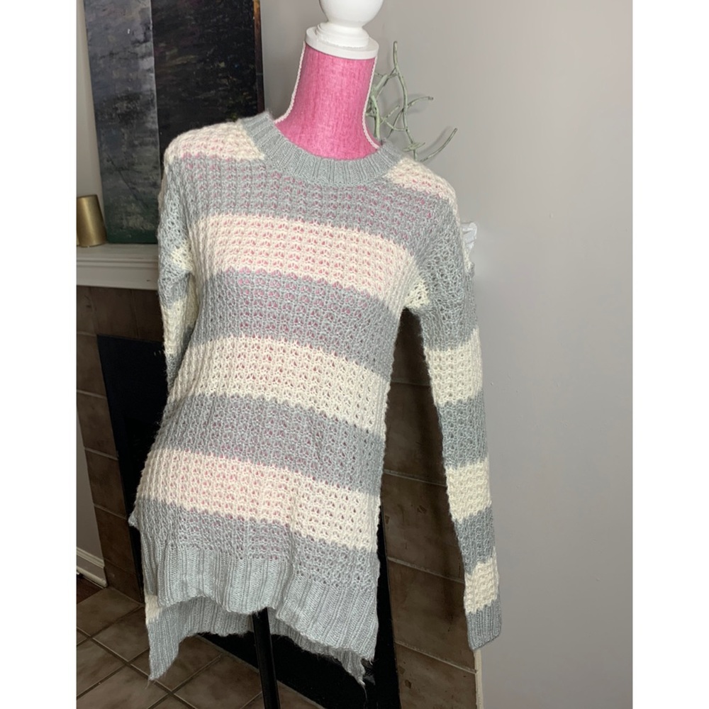 🤍💕RUE 21 KNIT STRIPED CHUNKY KNIT SWEATER SZ M